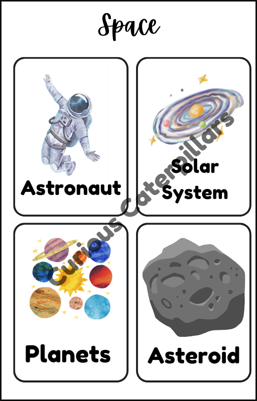 Curious Caterpillars Space Exploration Flashcards