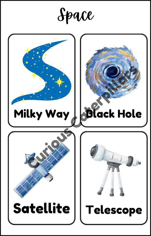 Curious Caterpillars Space Exploration Flashcards